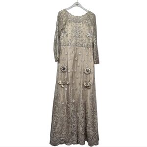 IZNIK Middle Eastern Beige Long Dress